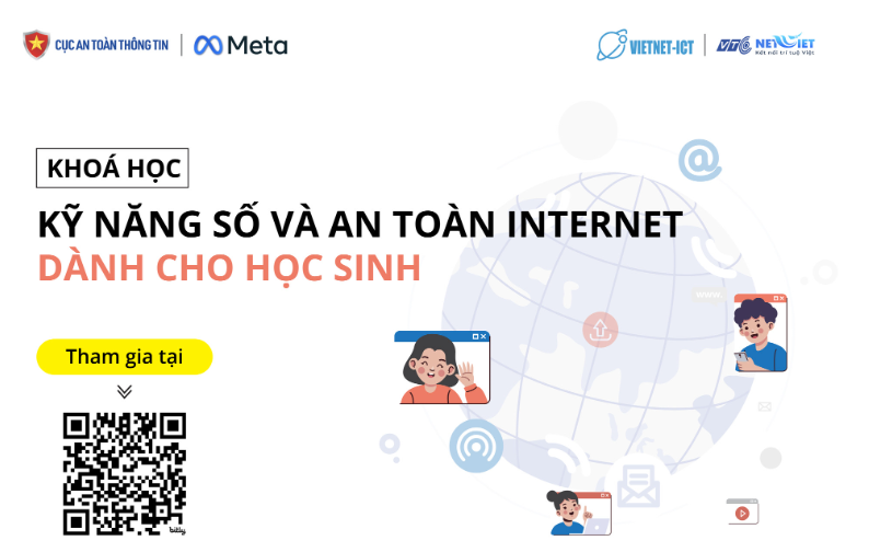 Mở miễn phí khóa học online về an toàn Internet cho học sinh phổ thông